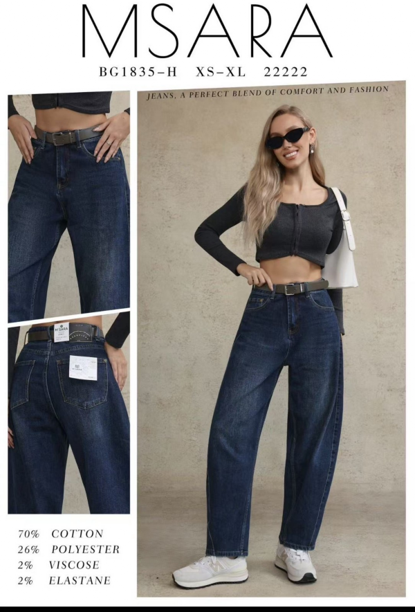 Spodnie damskie jeansy Roz XS-XL, 1 Kolor Paczka 10 szt