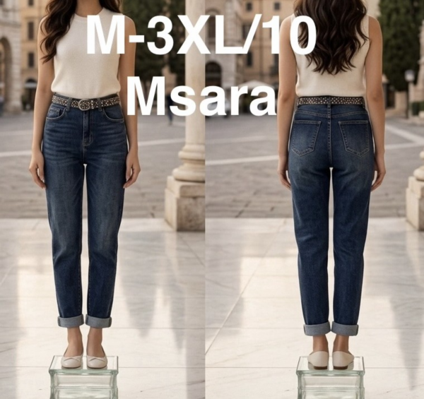 Spodnie damskie jeansy Roz M-3XL, 1 Kolor Paczka 10 szt