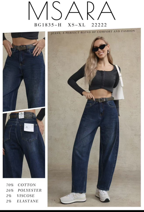 Spodnie damskie jeansy Roz XS-XL, 1 Kolor Paczka 10 szt