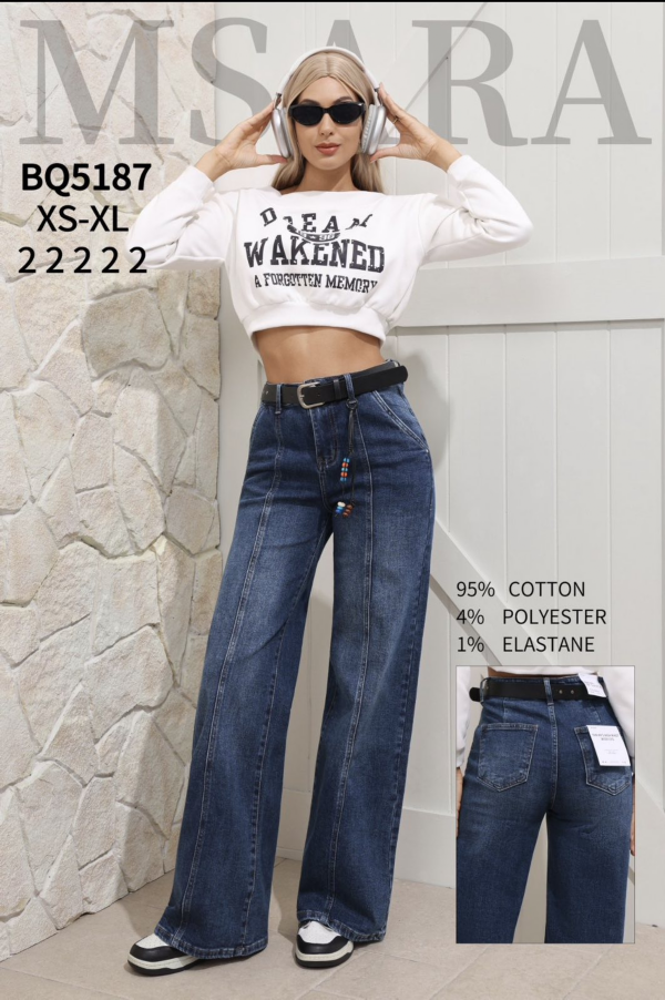 Spodnie damskie jeansy Roz XS-XL, 1 Kolor Paczka 10 szt