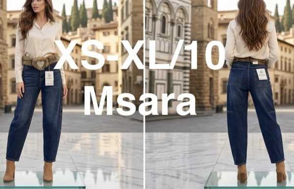 Spodnie damskie jeansy Roz XS-XL, 1 Kolor Paczka 10 szt
