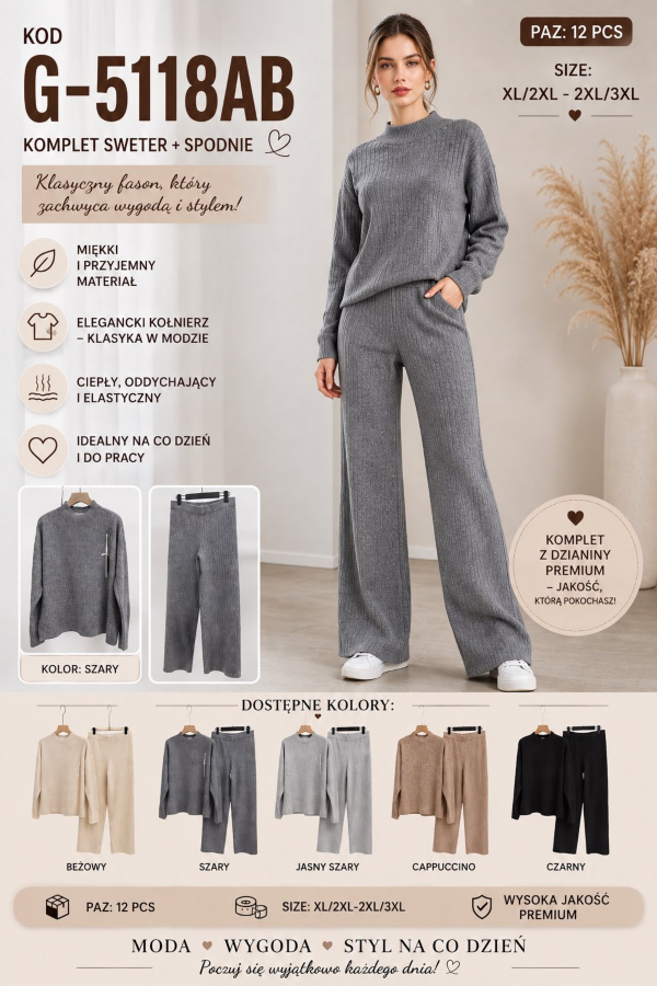 Komplet damskie Roz XL-3XL, Mix Kolor Paczka 12 szt